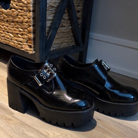 Jeffrey Campbell Shoes - Jeffrey Campbell Glossy Black Platform Shoes